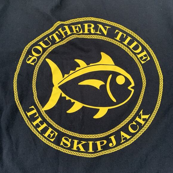 Southern Tide Hooded T-Shirt Mens Sz Large Navy Blue Graphic Pullover Logo - Picture 5 of 7